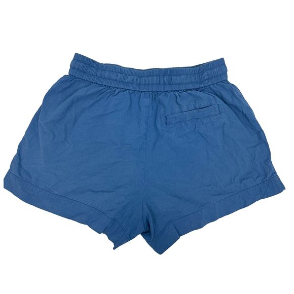 EVERLANE Seersucker Boxer Short S Blue Organic Cotton Elastic Waist EUC B8 - Picture 3 of 7